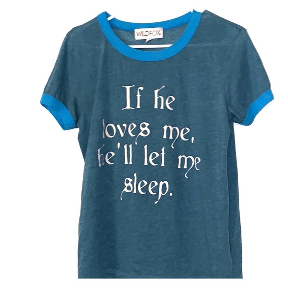Wildfox Tops - WILDFOX 🧿 If He Loves Me Aqua and Turquoise. EUC